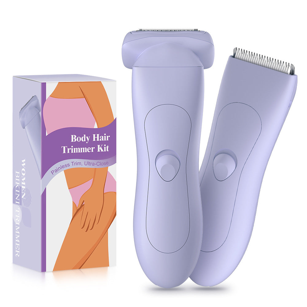 2-in Women's Electric Body & Bikini Trimmer Kit - Purple