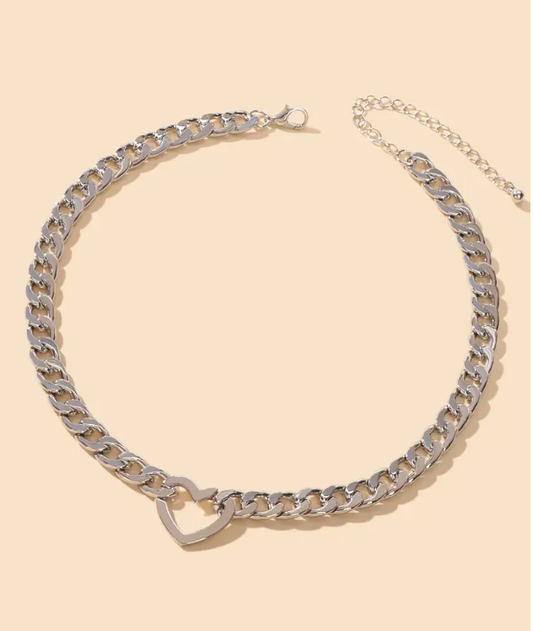 Punk Heart Choker Necklace