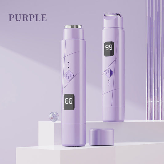 Double-Headed Hair Removal Trimmer - Purple