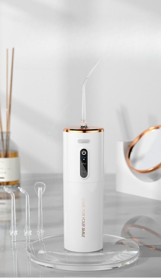Water Flosser - USB-C Rechargeable, Gingival Protection- White